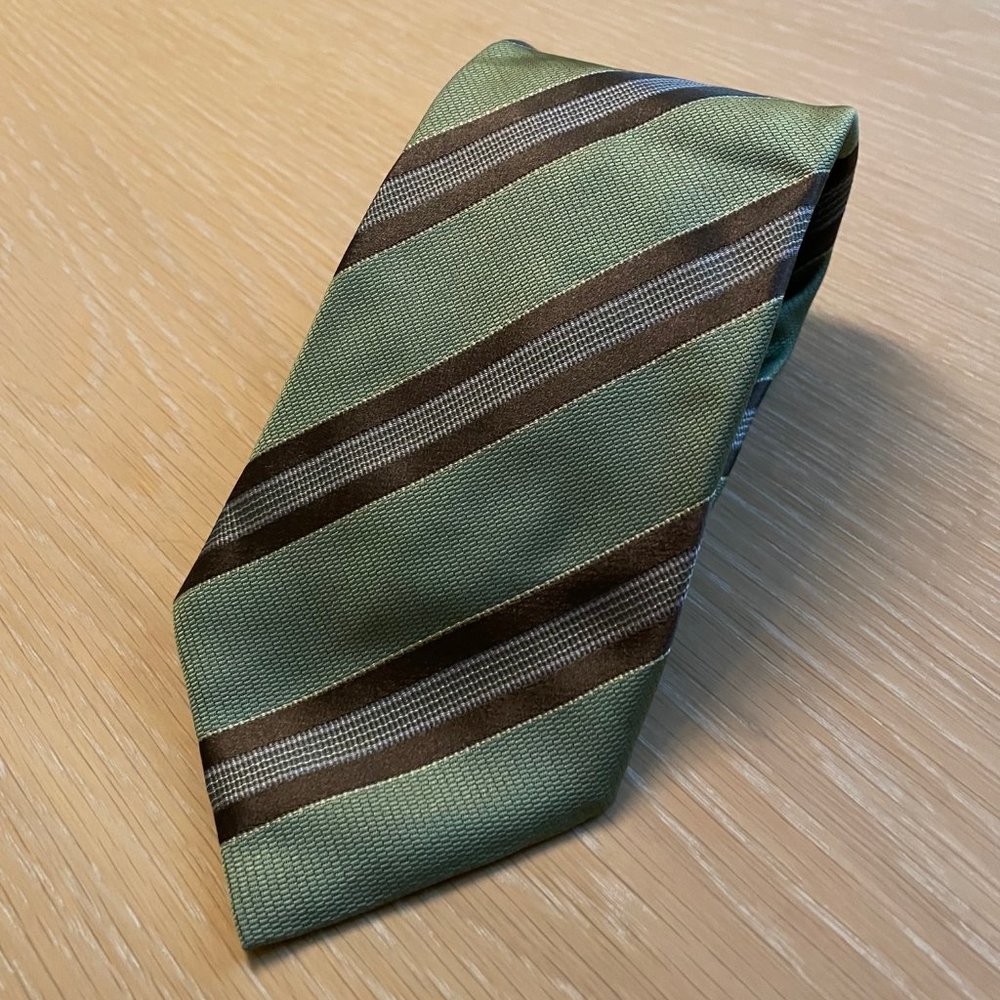 Giorgio Armani silk tie - Green - Strips